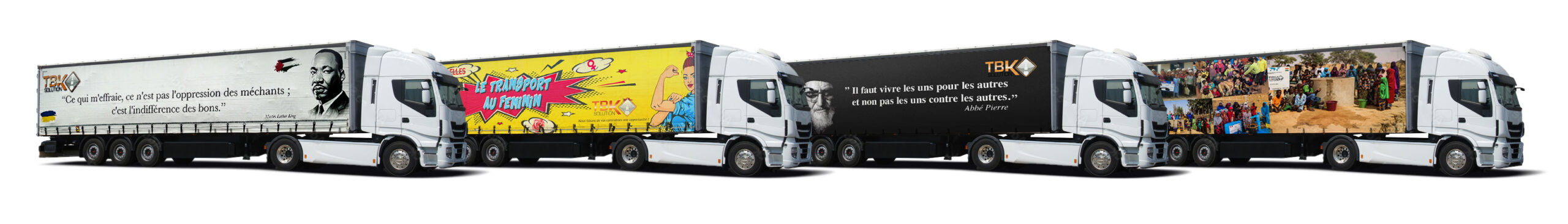 Notre flotte de camions engagés